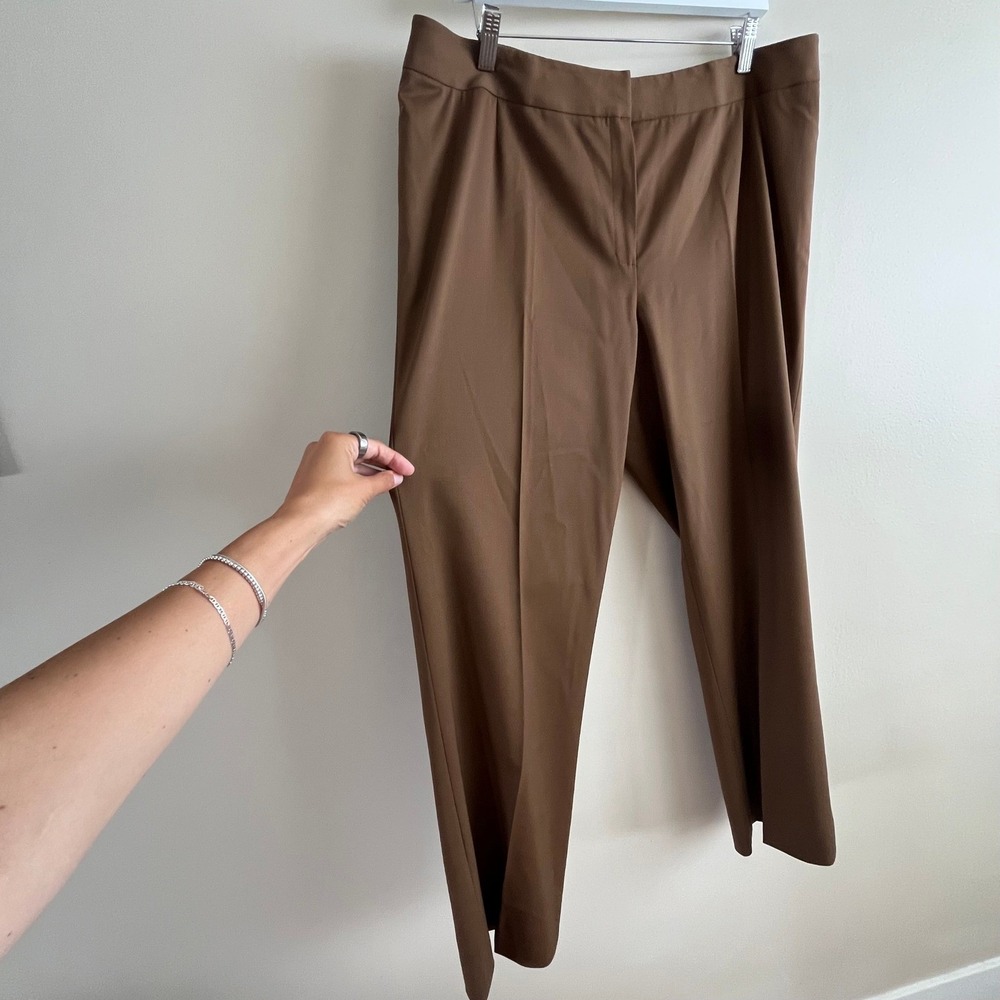 Lafayette 148 New York Menswear Pants 14 Cocon NWT‎ Italian stretch wool trouser